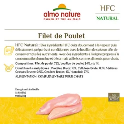 Almo Nature - Boîte Natural au Filet de Poulet pour Chat - 70g