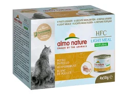 Almo Nature - Boîtes Patée Light Meal au Blanc de Poulet pour Chat - 4x50g