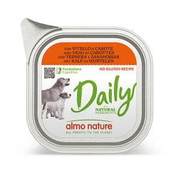 Almo Nature - Pâtée Daily Nogluten Veau Et Carottes - 100g