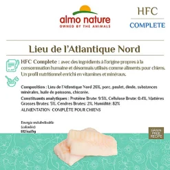 Almo Nature - Pâtée en Barquette HFC Morue pour Chiens - 85g