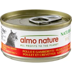Almo Nature - Pâtée en Boîte HFC Natural Poulet et Crevettes pour Chat - 70g
