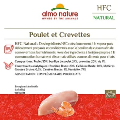 Almo Nature - Pâtée en Boîte HFC Natural Poulet et Crevettes pour Chat - 70g