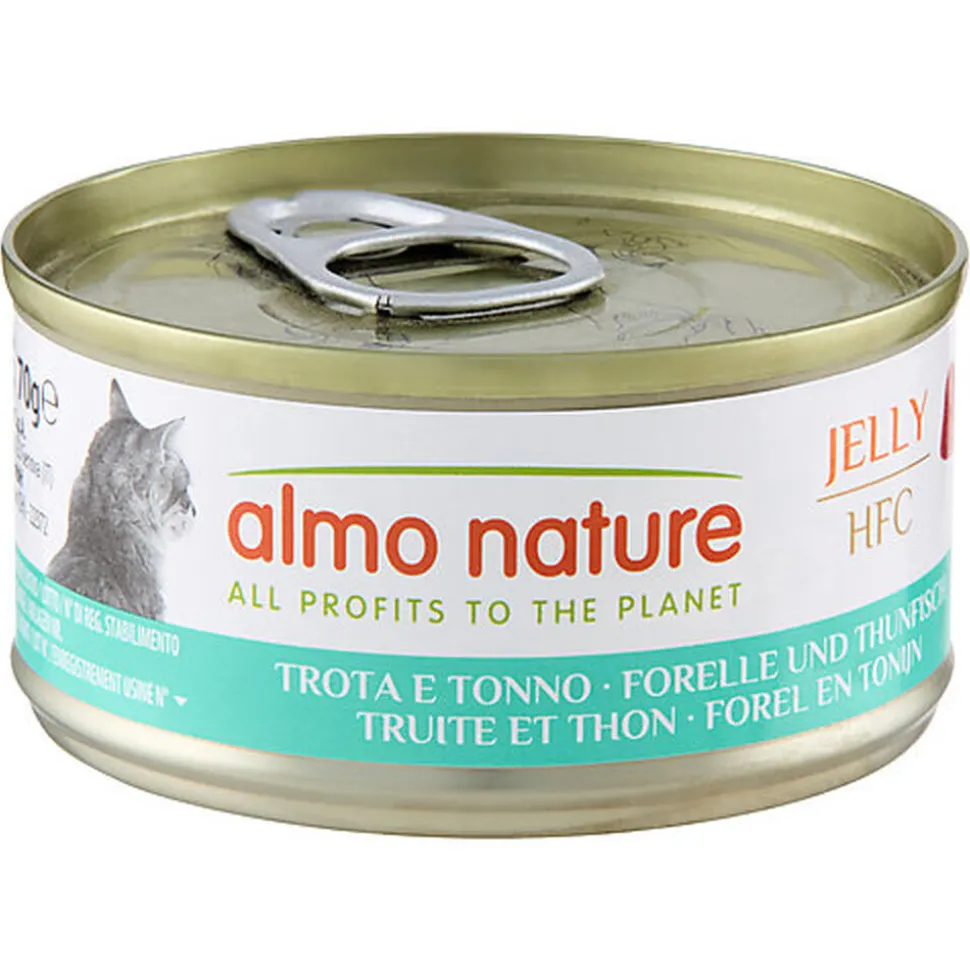 Almo Nature - Pâtée en Boîte HFC Jelly Truite et Thon pour Chat - 70g