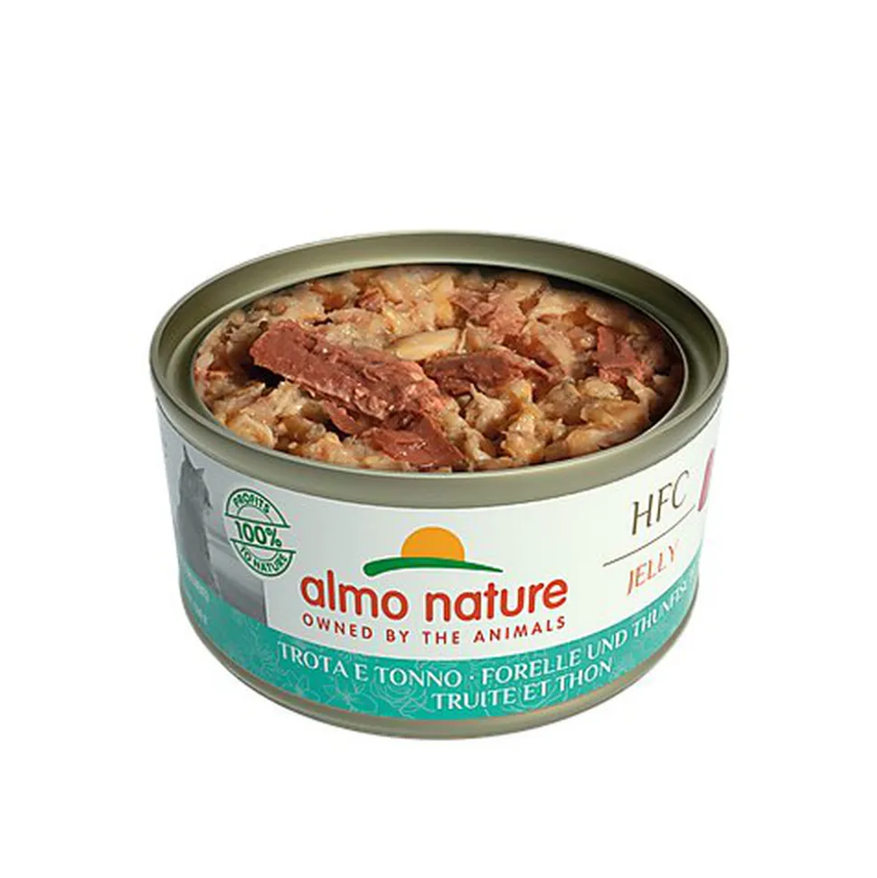 Almo Nature - Pâtée en Boîte HFC Jelly Truite et Thon pour Chat - 70g