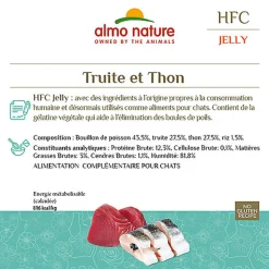 Almo Nature - Pâtée en Boîte HFC Jelly Truite et Thon pour Chat - 70g