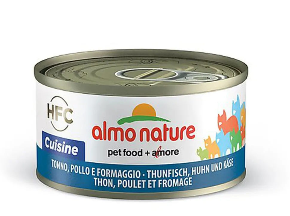 Almo Nature - Pâtée en Boîte HFC Cuisine Thon avec Fromage pour Chat - 70g