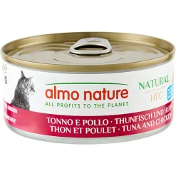 Almo Nature - Pâtée en Boîte HFC Natural Thon et Poulet pour Chat - 150g