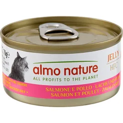 Almo Nature - Pâtée en Boîte HFC Jelly Saumon et Poulet pour Chat - 70g