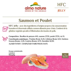 Almo Nature - Pâtée en Boîte HFC Jelly Saumon et Poulet pour Chat - 70g