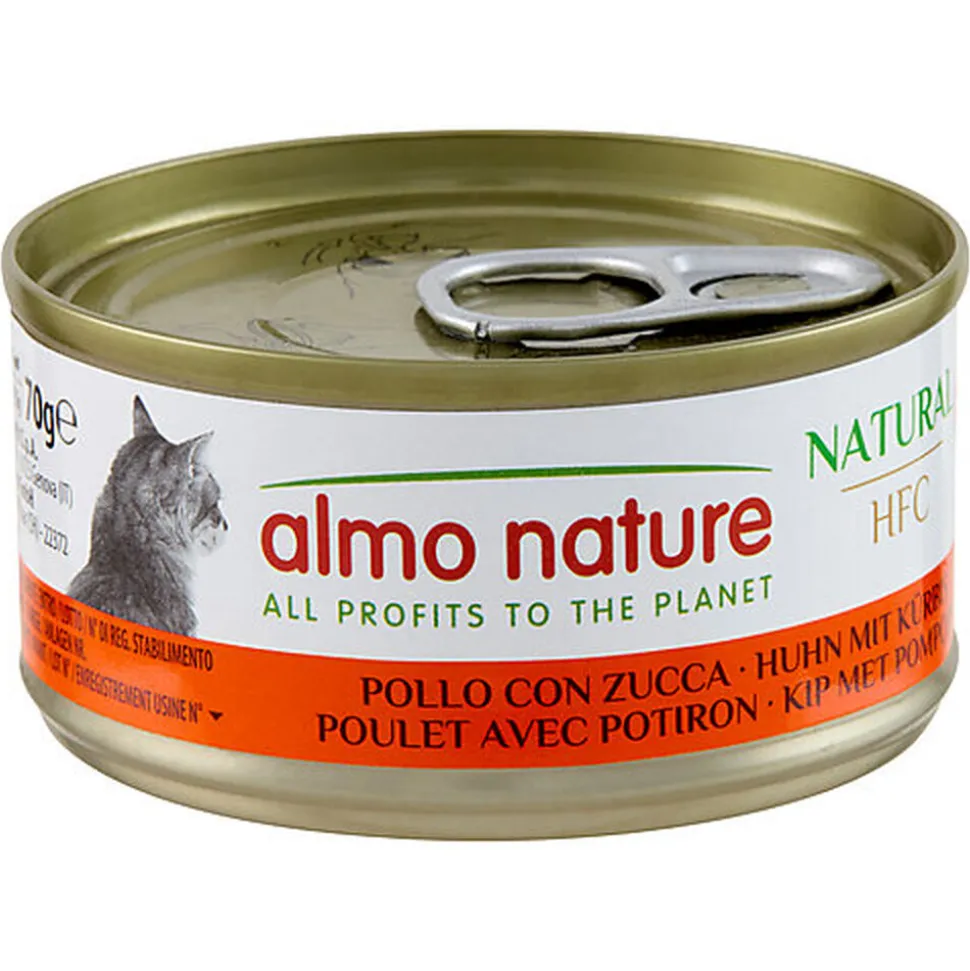 Almo Nature - Pâtée en Boîte HFC Natural Poulet avec Potiron pour Chat - 70g