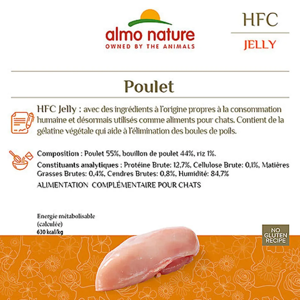 Almo Nature - Pâtée en Boîte HFC Jelly Impérial au Poulet pour Chat - 70g
