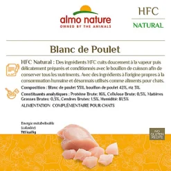 Almo Nature - Pâtée en Boîte HFC Natural Blanc de Poulet pour Chat