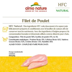 Almo Nature - Pâtée en Pochon HFC Mega Pack Filet de Poulet pour Chat - 6x55g