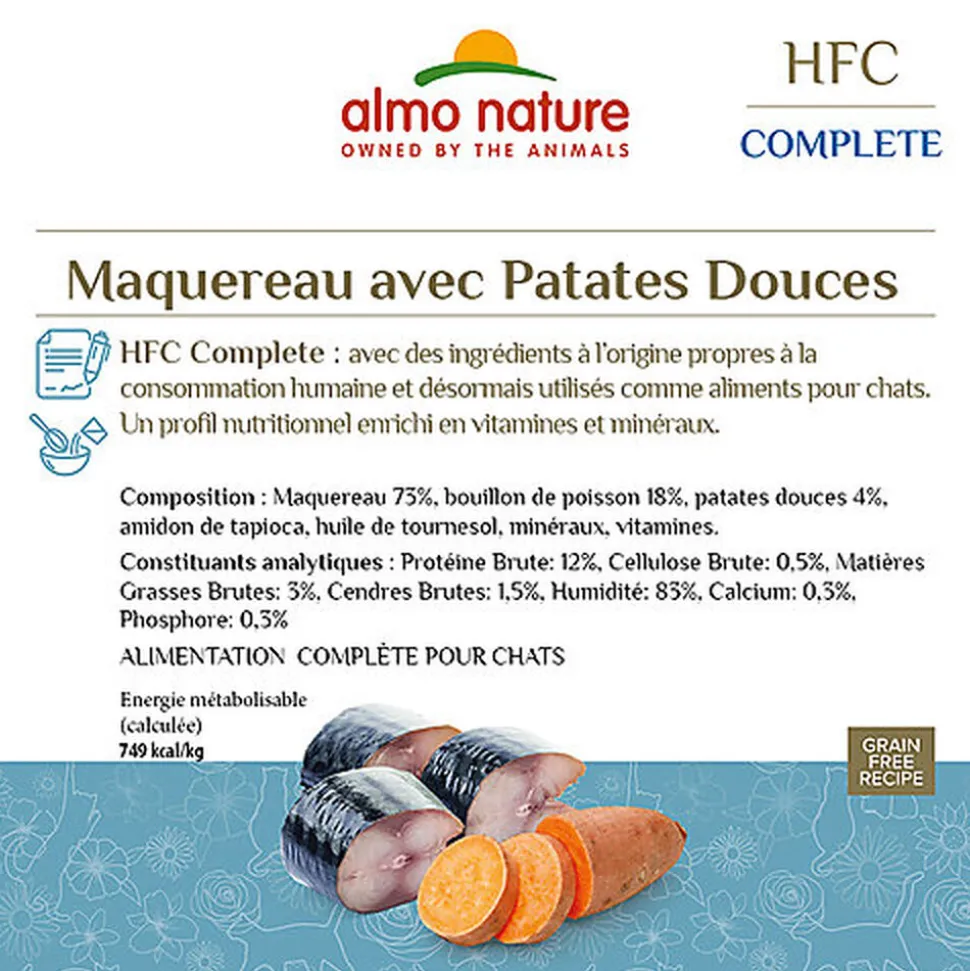 Almo Nature - Pâtée Hfc Complete Maquereau Et Pomme De Terre - 70g