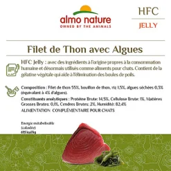 Almo Nature - Pâtée Hfc Jelly Filet De Thon Et Algues - 55g