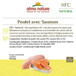 Almo Nature - Pâtée HFC Natural Poulet et Saumon