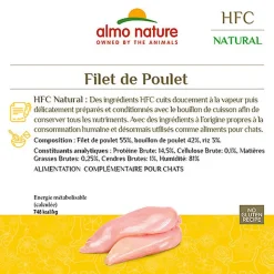 Almo Nature - Pâtée HFC Natural Filet de Poulet