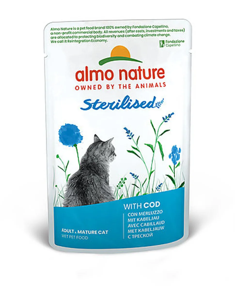 Almo Nature Holistic Fonctionnel - Sterilised Cabillaud - Pochon 70 Gr