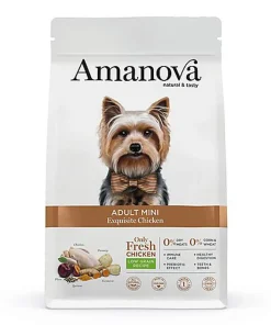 Amanova - Croquettes Adult Mini au Poulet pour Chiens - 7Kg