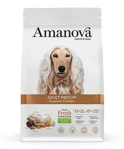 Amanova - Croquettes Adult Medium au Poulet pour Chiens - 12Kg