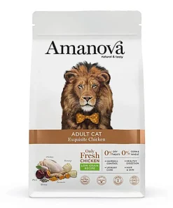 Amanova - Croquettes Adult au Poulet pour Chats - 1,5Kg