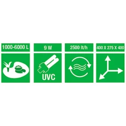 Amtra - Filtre Pond Biofilter Set 6000 pour Bassin - 9w