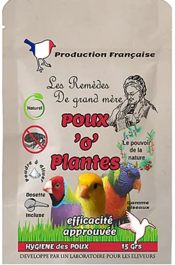 Animalgeo - Sachet Antiparasitaire Poux 'O' Plantes pour Oiseaux - 15g
