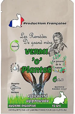 Animalgeo - Sachet Vermifuge Naturel Vermi 'O' Plantes pour Oiseaux - 15g