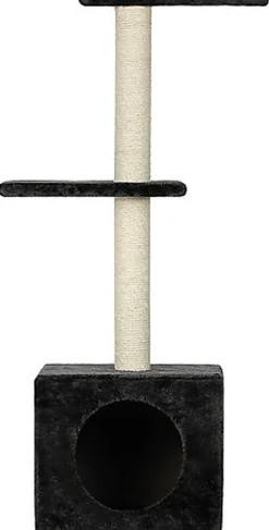 Animalis - Arbre à Chat Cube avec 2 Plateaux - Noir