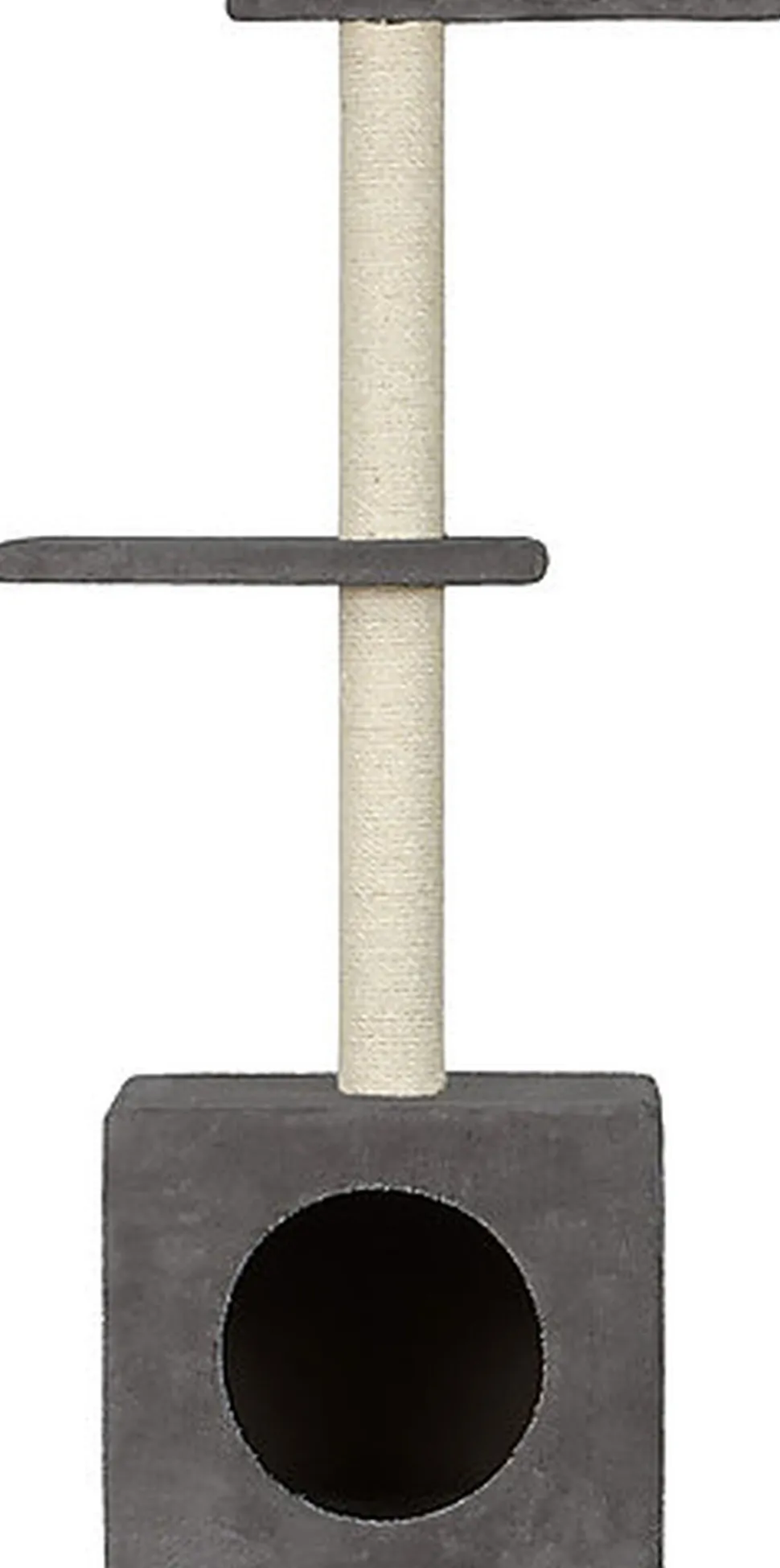 Animalis - Arbre à Chat Cube avec 2 Plateaux - Gris