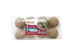 Animalis - Boules de Graisse aux Baies et Fruits pour Oiseaux des Jardins - x8