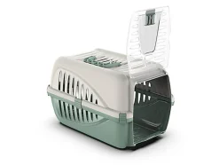 Animalis - Caisse de Transport Panzer Vert pour Chat - 50cm