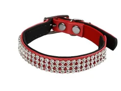 Animalis - Collier Diam's pour Chat - Rouge