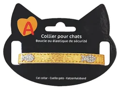 Animalis - Collier Fantaisie Poisson pour Chat - Or