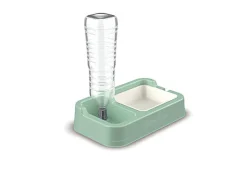 Animalis - Distributeur Eau/Croquettes pour Chien - Vert