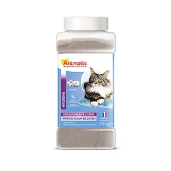 Animalis - Désodorisant pour Litière Parfum Fleur de Coton pour Chat - 700g
