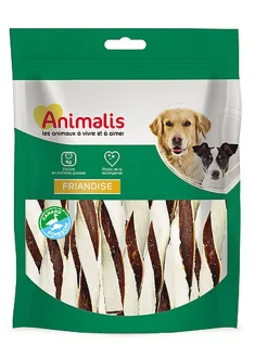 Animalis - Friandises Sandwiches Canard et Poisson pour Chien - 100g