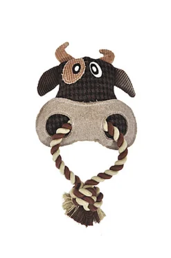 Animalis - Jouet Bœuf Corde + Laine Recyclée pour Chiens - 22cm