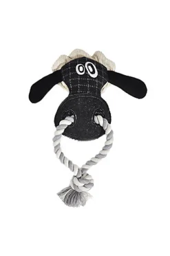 Animalis - Jouet Mouton Corde + Laine Recyclée pour Chiens - 25cm