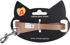 Animalis - Laisse Basic de 1,2m pour Chat - Taupe