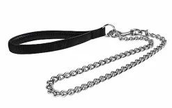 Animalis - Laisse Métal Confort 20mm et 100cm pour Chien - Noir