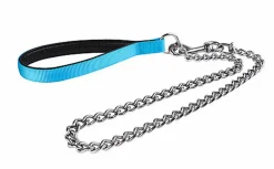 Animalis - Laisse Métal Confort 20mm et 100cm pour Chien - Bleu