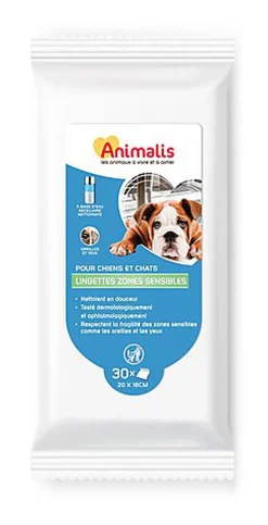 Animalis - Lingettes Zones Sensibles pour Chien et Chat - x30