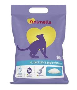 Animalis - Litière Silice Agglomérante pour Chat - 16L