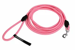 Animalis - Longe en Corde Forte pour Chien Rose