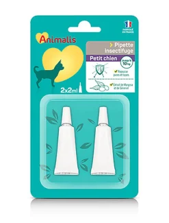 Animalis - Répulsif Insectifuge en Pipette pour Petit Chien - 2x2ml