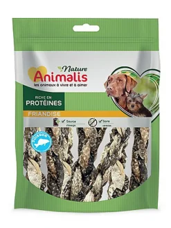 Animalis Nature - Friandises Poisson Tressées pour Chien - 70g