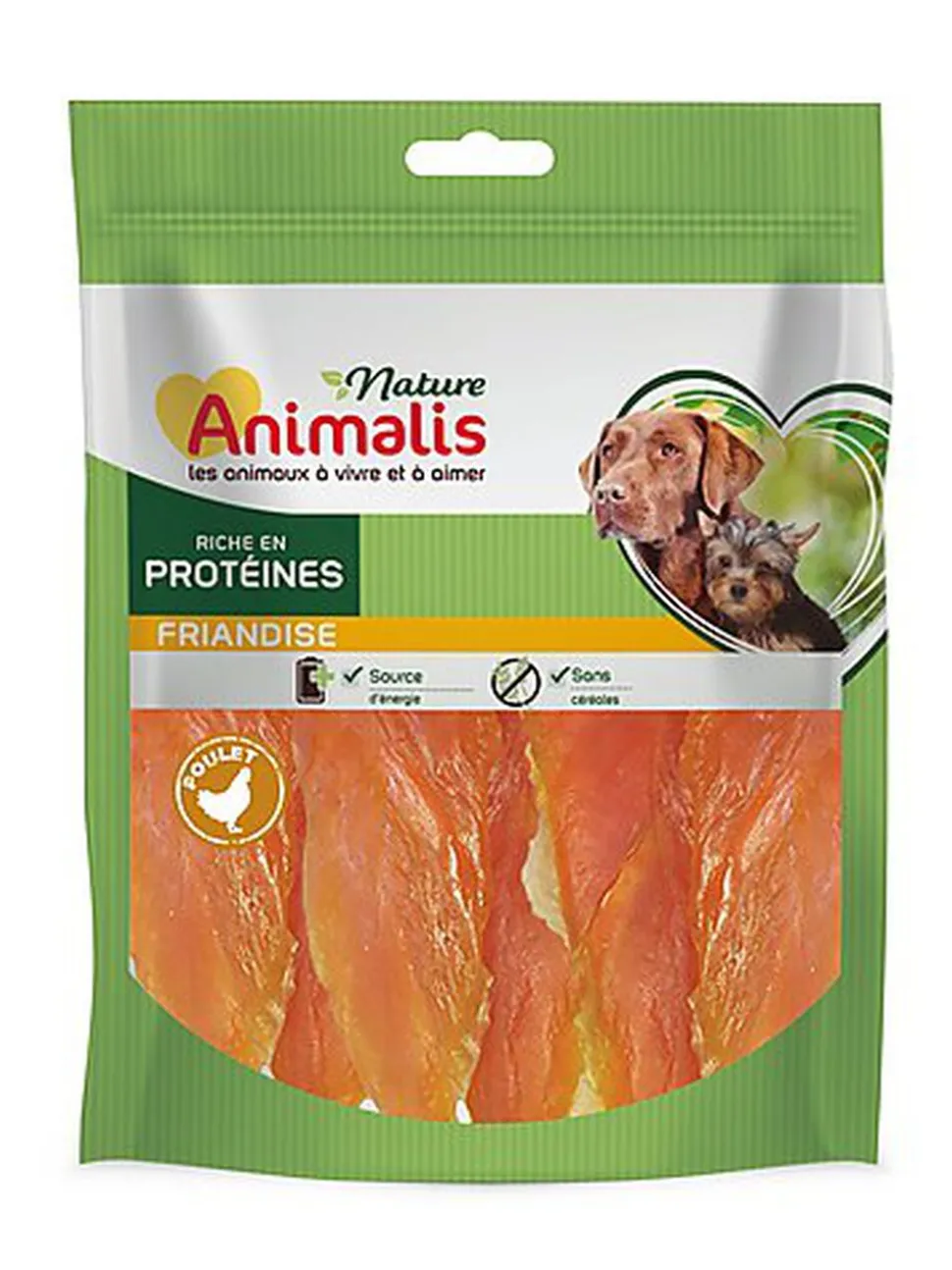 Animalis Nature - Friandises Escalope de Poulet pour Chien - 1Kg