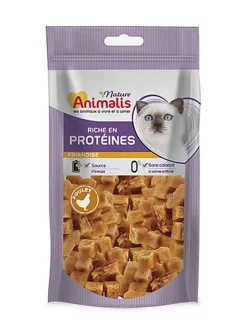 Animalis Nature - Friandises Cube de Poulet pour Chat - 50g