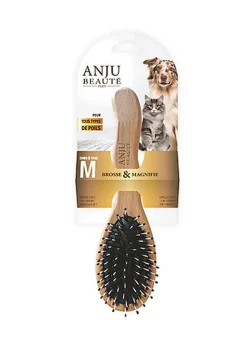 Anju Beaute - Brosse 2 en 1 pour Chiens - M
